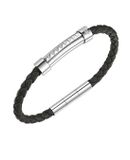 Police Geometric Metal Armband Zilver Homme
