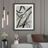 LUMALÉA Lignes Design Affiche / Poster - 70x100 Cm - Bordure Noire