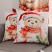PETTI Artigiani Italiani - Paar kussenslopen 35 x 35 cm van microvezel, kerstdecoratie, voor slaapkamer, bank, woonkamer, set van 2 kussenslopen, kussensloop Xmas 16