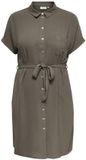 ONLY CARMAKOMA CARMETTA S/S V-NECK SH DRESS WVN NOOS Dames Jurk