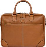 BRIC'S Leren Laptoptas Aktetas met laptopvak Life Pelle Briefcase 38 cm Bruin