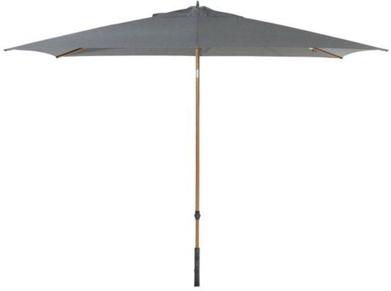 4 Seasons Azzurro Parasol Ø300 cm - Antraciet - Houtlook Frame - Rond - Kantelbaar