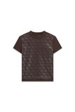 Guess Dames Ss Mock Neck All Over 4G TEET-SHIRTS DARK KOFFIE size XL