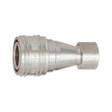 Riegler 107705-246.13 Hydraulische koppeling aan beide zijden vergrendeld, ES 1.4305, G 3/8 IG NW 7,5, 1 st
