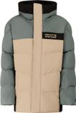 Protest PRTWolk JR Ski Jas Jongens Bamboo Beige Colorblock Waterkolom 10K Skipasvak Winterjas
