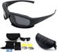 X7 Lunettes de sécurité, Lunettes de soleil de sport polarisées avec 4 verres