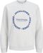 JACK & JONES Sweatshirt 'JJBenson' blauw / wit gemêleerd