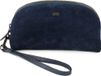 Bear Design Suède Make Up Tasje / Etui Round Navy