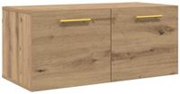 vidaXL Wandkast - 80 x 36.5 x 35 cm - Bewerkt hout - Artisanaal eikenkleurig