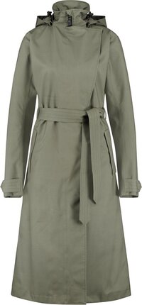 AGU Trench Coat Long Regenjas Urban Outdoor Dames - Groen - XL