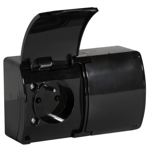 ORNO OE-7106/B - Stopcontact - 2x2P+Z - IP44 - Franse E-type Stekker