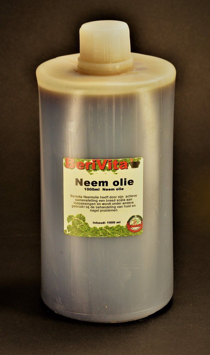 Berivita Neemolie Puur & Koudgeperst Liter 100% natuurlijk krachtig & puur