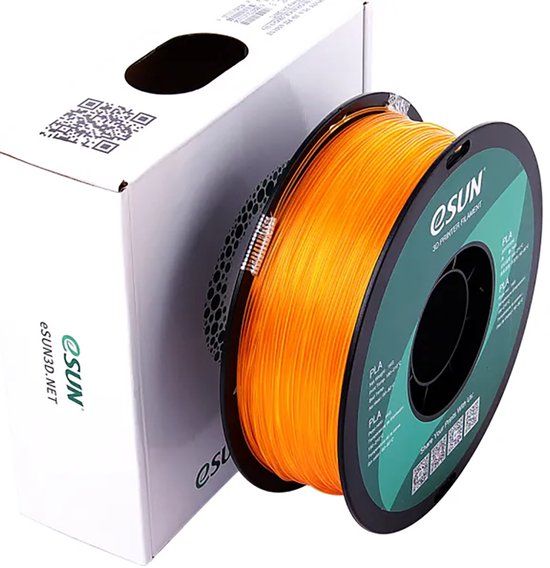 eSun PLA Filament 1.75mm - Transparent Orange - 1kg