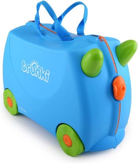 Trunki Terrance Ride-On Handbagage Koffer - Blauw - 46 cm
