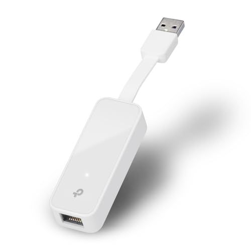 TP-Link UE300 USB 3.0 Gigabit Ethernet Adapter Lan RJ45 Adapter 1000Mbps voor Mac OS Windows 11 10 8 7 Linux, Compatibel met PC Laptop Switch Xiaomi, Wit