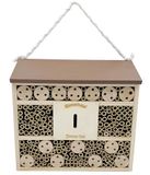 Dehner Natura Andrena, insectenhotel, ca. 29,5 x 9,5 x 28,5 cm, dennenhout/bamboe/multiplex, naturel