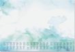 Sigel bureauonderlegger - Water color Sea - met kalender 2025/2026/2027 - A2 - 30 vel