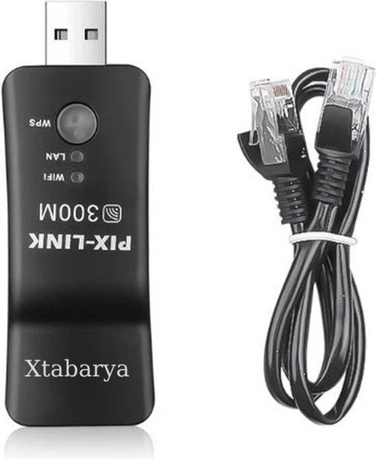 Xtabarya Universele Draadloze Tv Netwerk Wifi Adapter Wps 300Mbps Wifi Repeater RJ-45 Netwerk Kabel Voor Samsung Lg Sony Hdtv