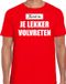 Bellatio Decorations Shoppartners Bv Kerst is: je lekker volvreten Kerstshirt / Kerst t-shirt rood voor heren - Kerstkleding / Christmas outfit XL