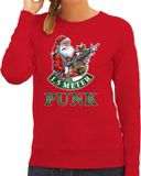 Bellatio Decorations Shoppartners Bv Foute Kerst sweater / kersttrui 1,5 meter punk rood voor dames - Kerstkleding / Christmas outfit XL