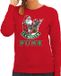 Bellatio Decorations Shoppartners Bv Foute Kerst sweater / kersttrui 1,5 meter punk rood voor dames - Kerstkleding / Christmas outfit XL