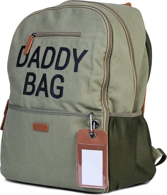 Childhome Daddy Backpack - Diaper Bag - Kaki - Includes Changing Mat - 36 x 20 x 48 cm