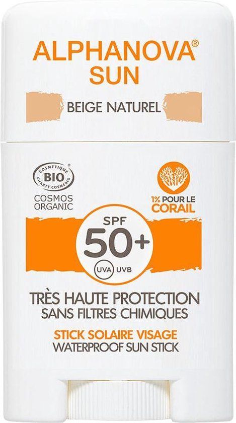 ALPHANOVA SUN BIO SPF 50+ Face SUN STICK - Beige - 12g