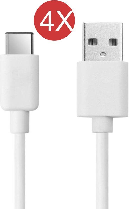 TechNow 4x Type-C naar USB Kabel voor Oplader - 1 Meter Type-C / USB-C Cable - Oplaadkabel en Datakabel voor Samsung / Huawei / Apple iPad en Overige