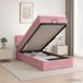 Prolenta Maison Exclusive Lit Ottoman exclusif avec matelas et tête de lit rose, 100 x 200 cm, revêtement en velours