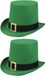 Merkloos / Sans marque Boland St Patricks Day thema - 2x - groen - verkleed hoed - volwassenen - Ierland feestartikelen