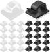 Unyqoos® 100 clips de câble adhésives (R-TYPE) – Clips de câble pour bureau, mur et prises, pour une gestion organisée des câbles à la maison et au bureau