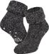 Apollo Wollen dames huissokken met antislip – Antracite – 39-42