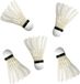 Broekhof Vuurwerk Int. B.V. Set de 10x pièces volants de badminton avec plumes - blanc - 9 x 6 cm
