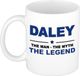 Bellatio Decorations naam cadeau mok - Daley - man myth legend - koffiemok - 300 ml - collega - vaderdag