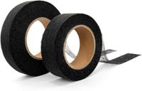 OOTDAY Zoomband, hoogwaardige zoom, zoomband om op te strijken, strijkband, 64 m / 20 m lengte en 20 mm breedte voor gordijnen op textiel zoals broeken gordijnen (2 stuks, zwart)