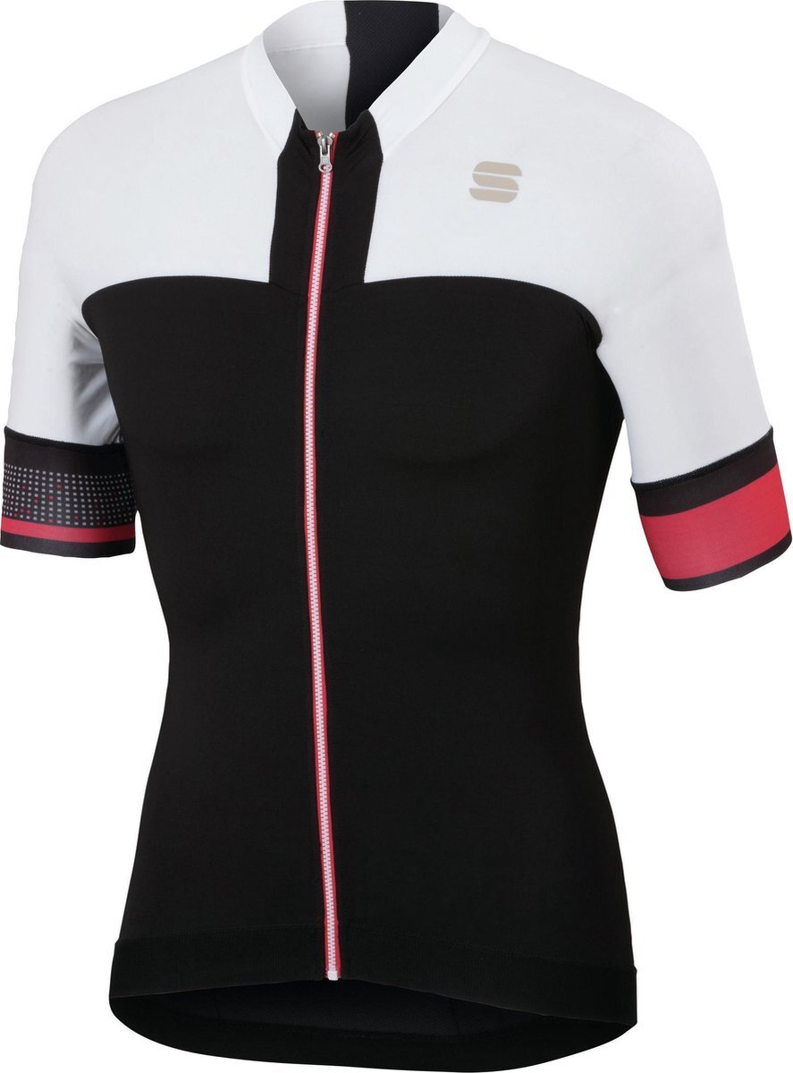 Sportful Fietsshirt korte mouwen Heren Zwart Wit / SF Strike Jersey-Black/White-M
