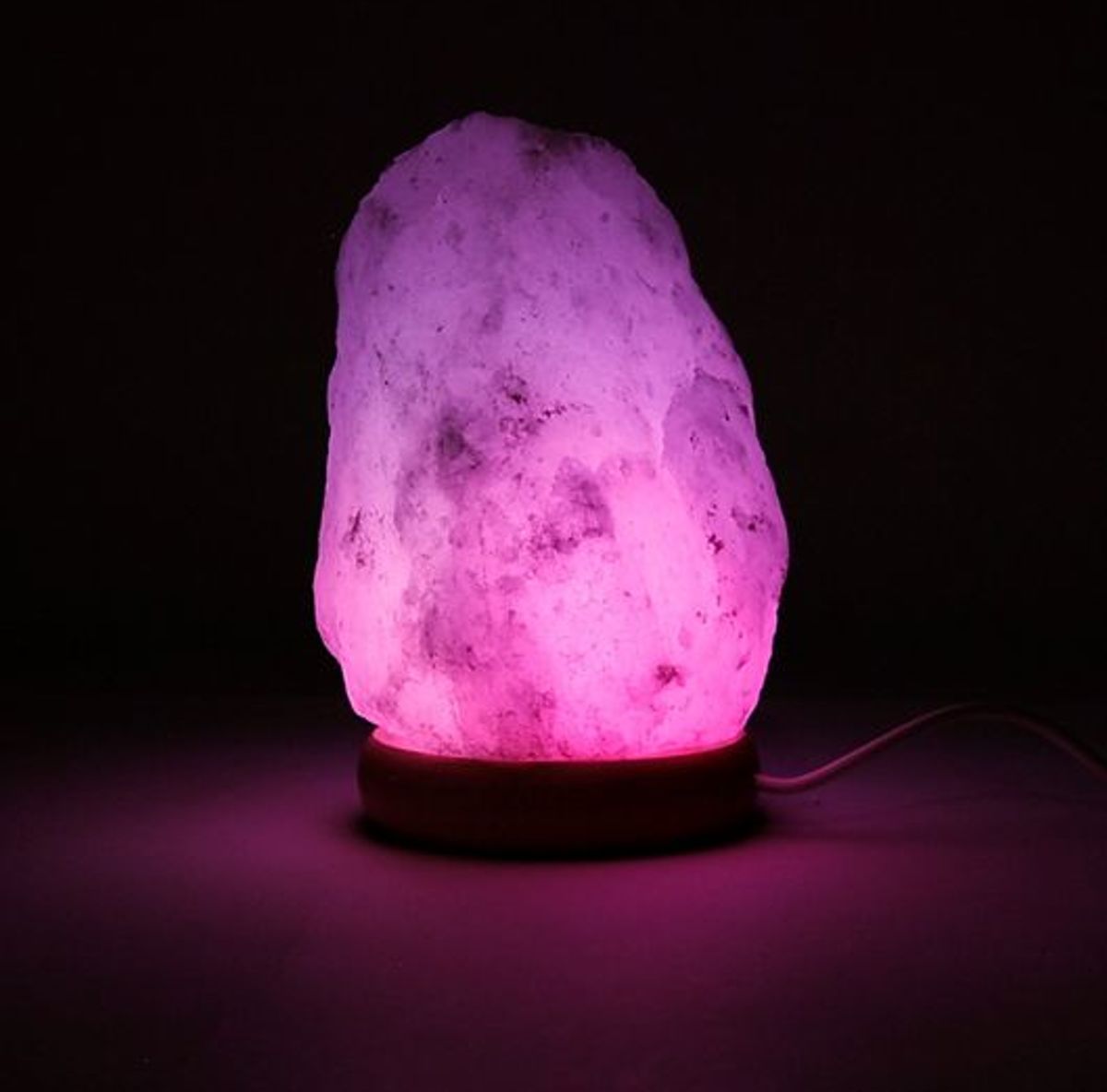 Yogi & Yogini naturals Himalayan Zoutkristallamp wit ruw USB LEDS Â±16 cm