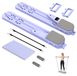 Pilates board - buikspiertrainer - opvouwbaar, 8-in-1 - ruimtebesparend, split-design - complete thuistrainingsapparaat voor het hele lichaam - paars