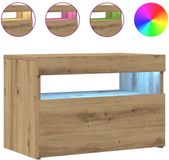 vidaXL Tv-meubel met LED 60x35x40 cm bewerkt hout artisanaal eiken