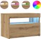vidaXL Tv-meubel met LED 60x35x40 cm bewerkt hout artisanaal eiken