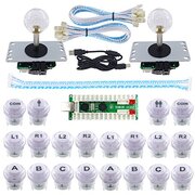 SJ@JX 2 speler LED Arcade Game DIY Kit Mechanische Toetsenbord Schakelaar PC MAME Raspberry Pi LED Knop Vechten Joystick Controller Nul vertraging USB Encoder Retropie