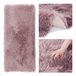 AmeliaHome Vloerkleed lamsvacht kunstbont hoogpolige bedmat rechthoekig Dokka paars 50x150 cm