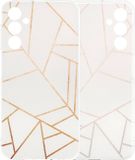 iMoshion Hoesje Samsung Galaxy A25 - Siliconen Back Cover - White Graphic