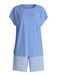 CALIDA Dames Pyjama Kort Katoen Maat S Lichtblauw / Wit