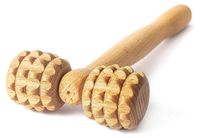 Rouleau de massage facial - Bois - 24 x 10 cm - Forme en T