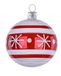 Set van 6 kerstballen (diameter 7 cm) van mondgeblazen en handbeschilderd glas