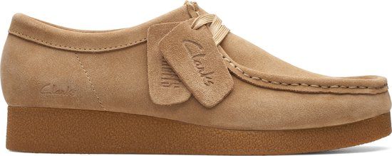 Clarks WALLABEE EVO SH Dames Veterschoenen Wit/beige Maat 38.5