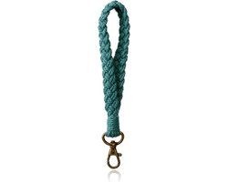 Deja Jewels Lookinggoodtoday Macramé Polsband met Gesp - Donker Groen