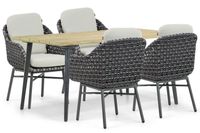 Santika Furniture Santika Yovan/Montana 180 cm dining tuinset 5-delig