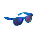 Merkloos / Sans marque Makito Western Europe (mkto) Hippe zonnebril blauw met spiegelglazen